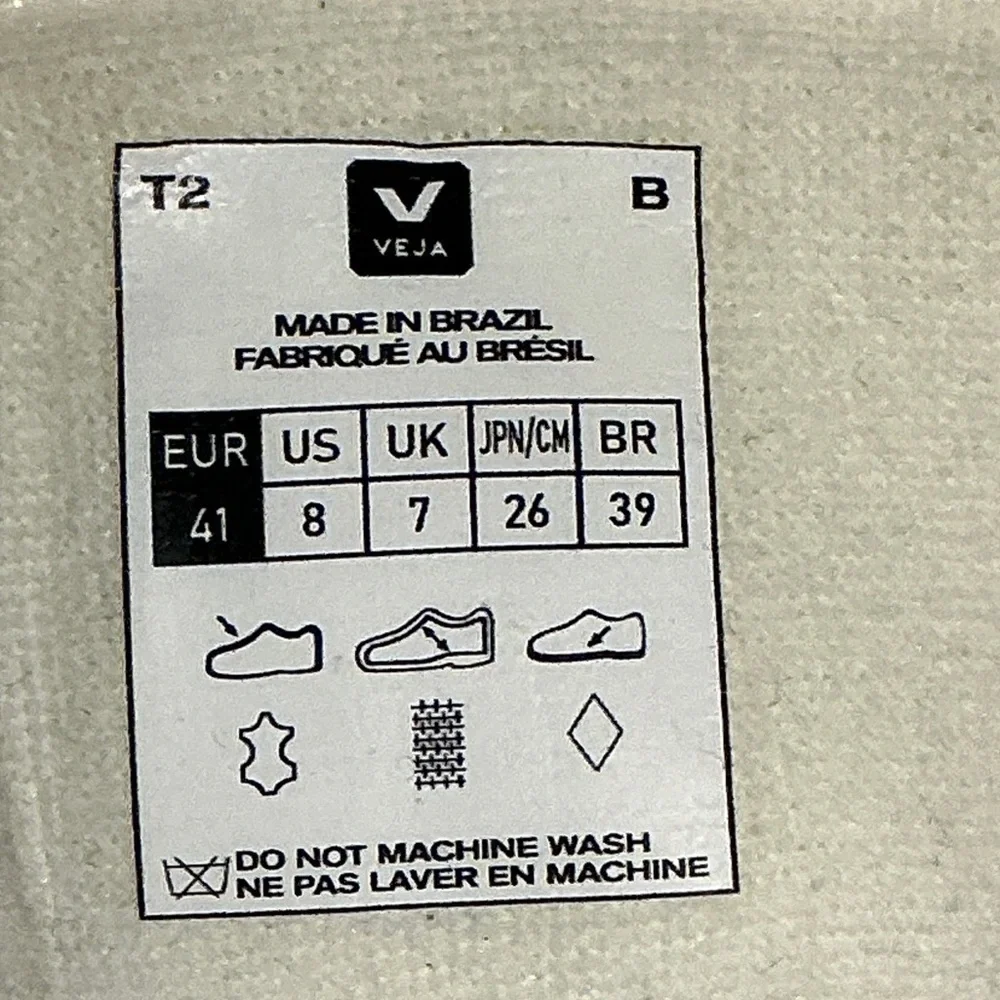 VEJA Campo Chromefree Leather Sneakers – Extra White/Kaki – Size EU 41